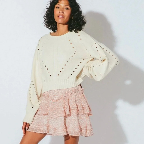 Cleobella Dresses & Skirts - Cleobella Kenna Mini Skirt Zebra Print Pink White XS